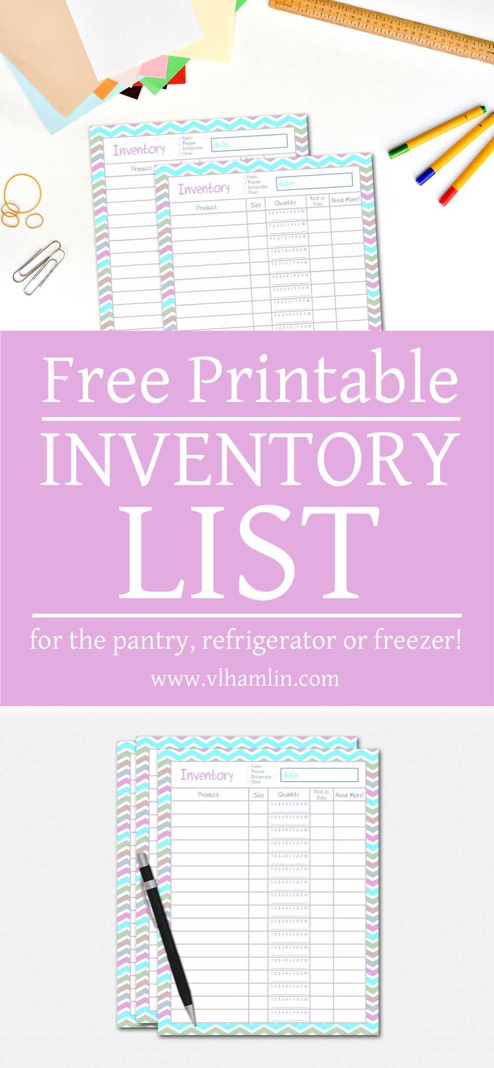 Free Printable Budget Binder Worksheets with Free Printable Inventory List for the Pantry Refrigerator or