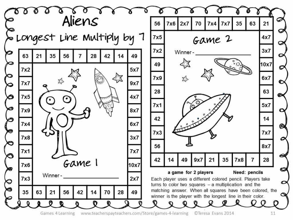 Fun Division Worksheets Along with Kindergarten 4th Grade Multiplication Games Worksheets for A