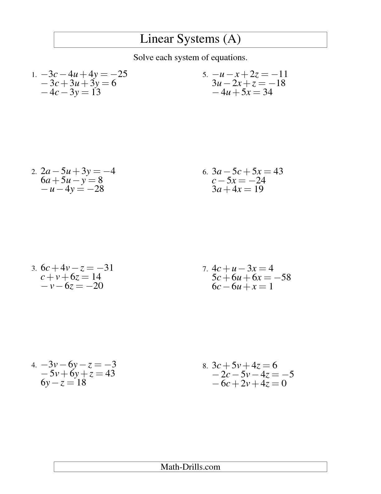 Functions Worksheet with Answers or Linear Equations 8th Grade Worksheets Choice Image Worksheet for