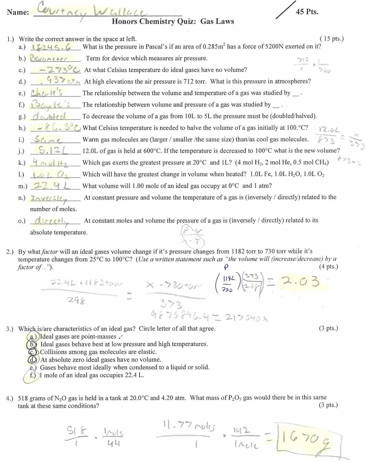 Gas Stoichiometry Worksheet with solutions together with Worksheet Boyle S Law Worksheet New Review Boyle S Law Worksheet