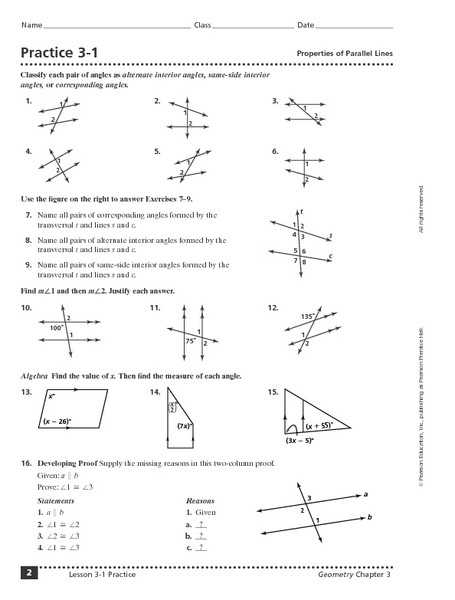 Geometry Parallel Lines Worksheet Answers Also 40 Beautiful Pics 3 2 Practice Angles and Parallel Lines