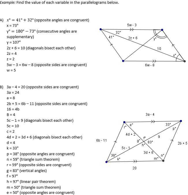 Geometry Parallelogram Worksheet Along with Parallelogram Worksheet Geometry Answers the Best Worksheets Image