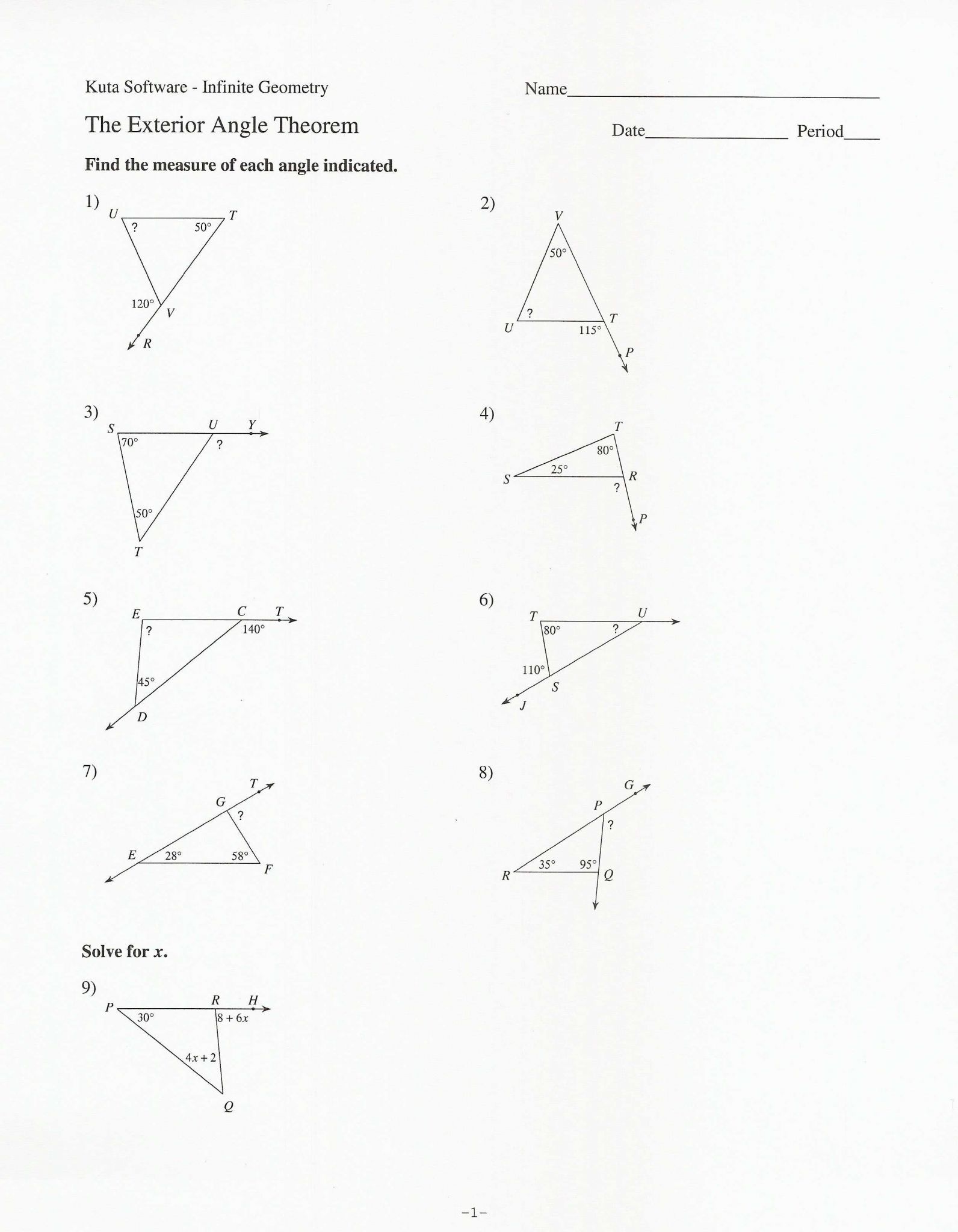 Geometry Worksheet Congruent Triangles Sss and Sas Answers as Well as Triangle Sum and Exterior Angle theorem Worksheet Worksheet