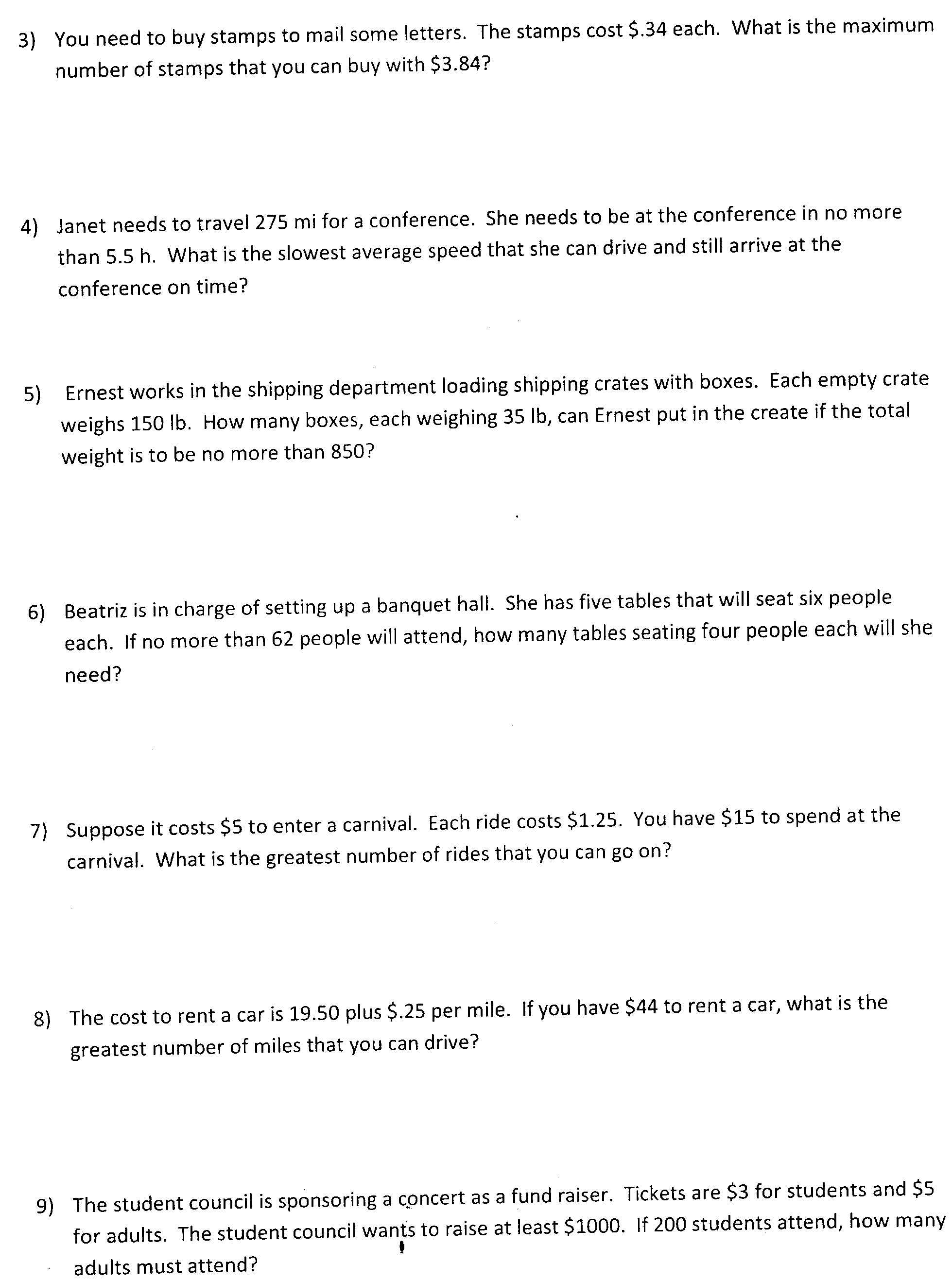 Graphing Compound Inequalities Worksheet Along with Linear Inequality Word Problems Worksheet Choice Image Worksheet