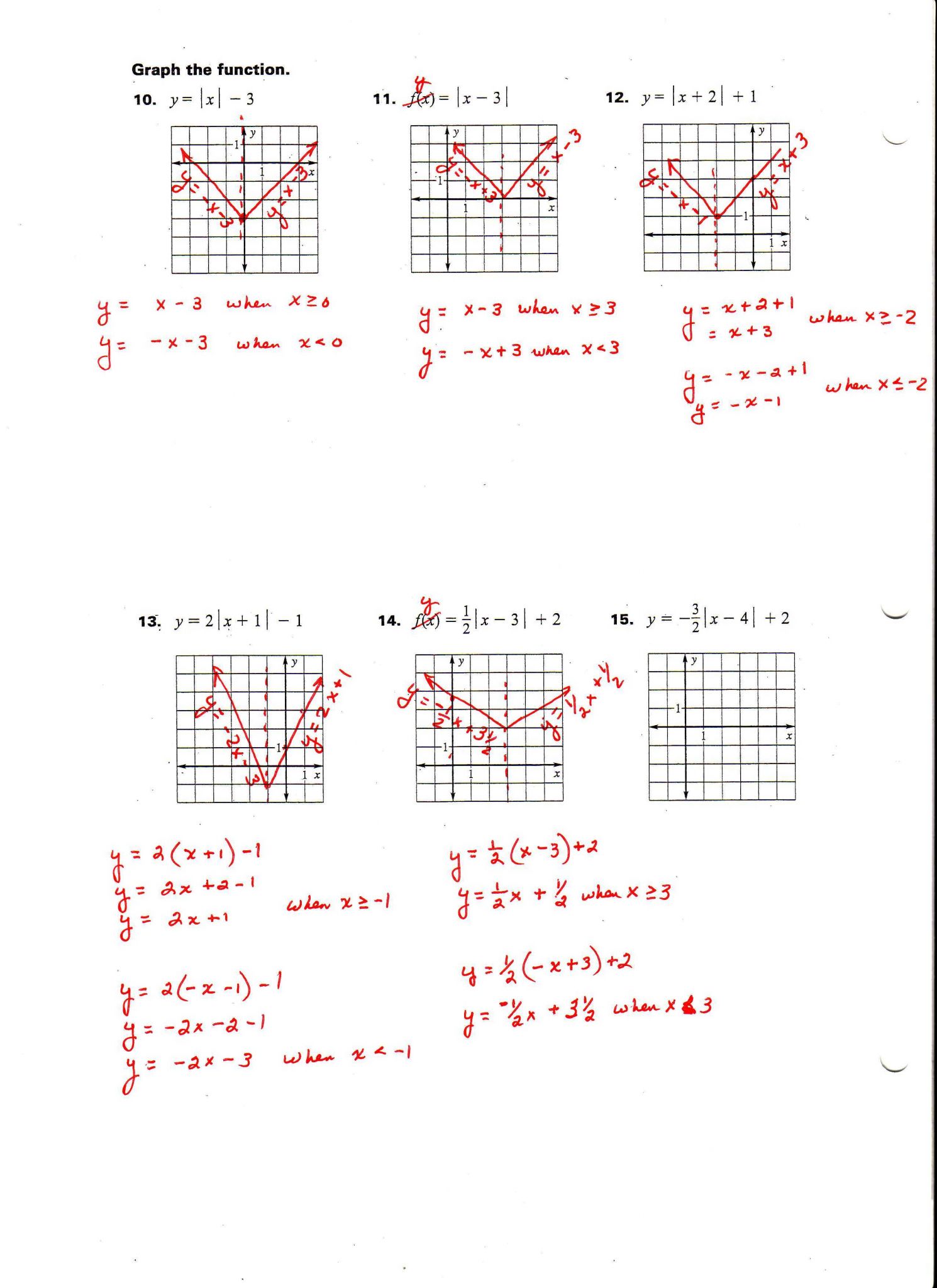 Graphing Inverse Functions Worksheet Also Graphing Absolute Value Functions Worksheet Gallery Worksheet Math