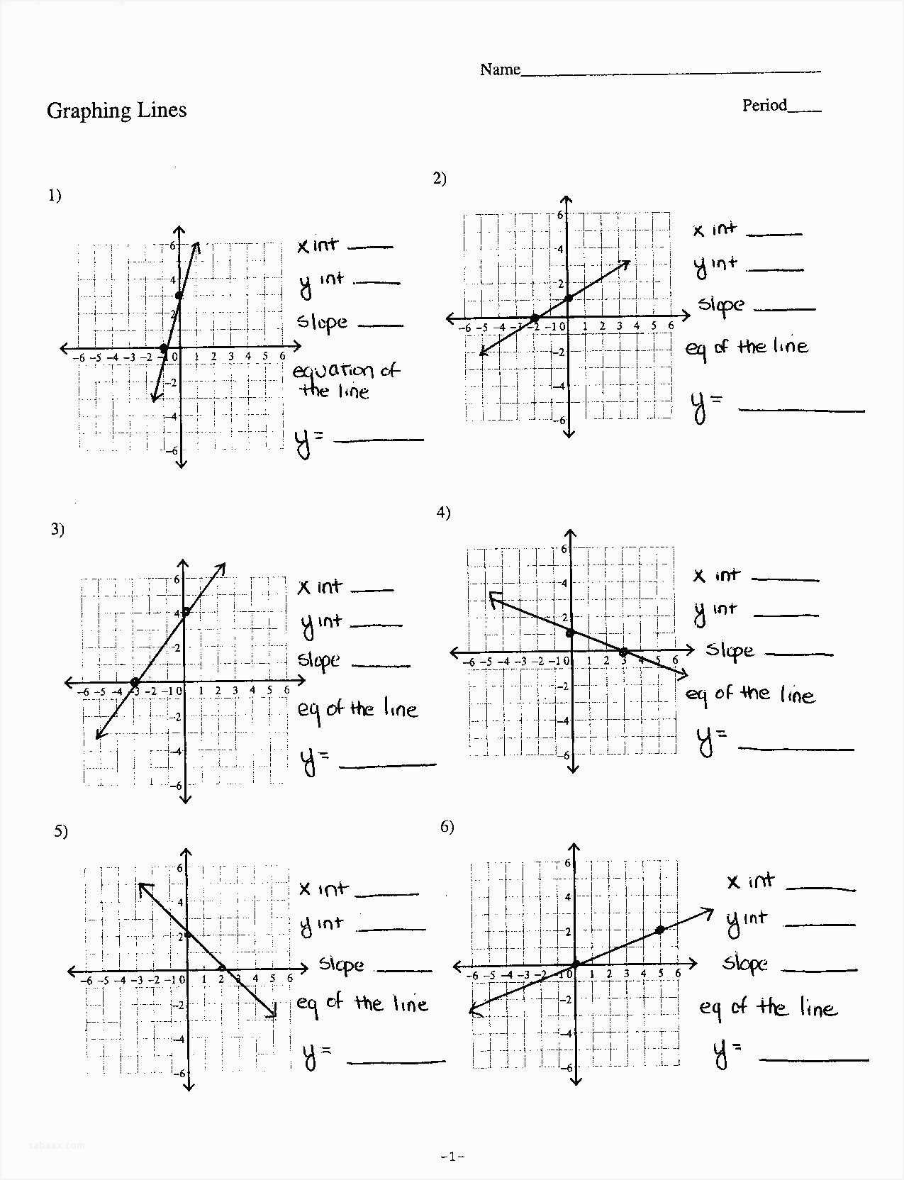 Graphing Using Intercepts Worksheet with Slope From A Graph Worksheet Worksheet for Kids In English