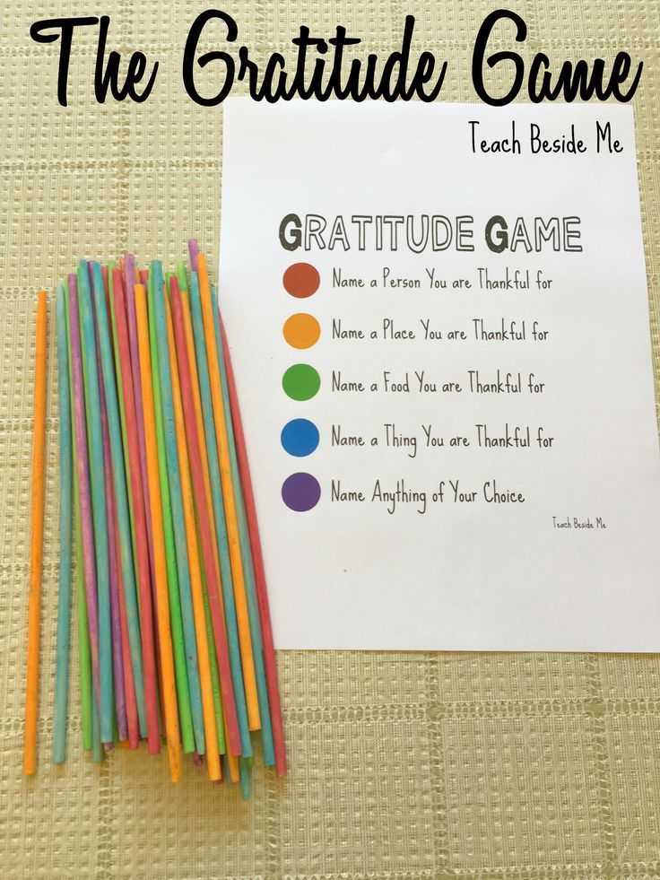 Gratitude Activities Worksheets Also Play the Gratitude Game This Thanksgiving