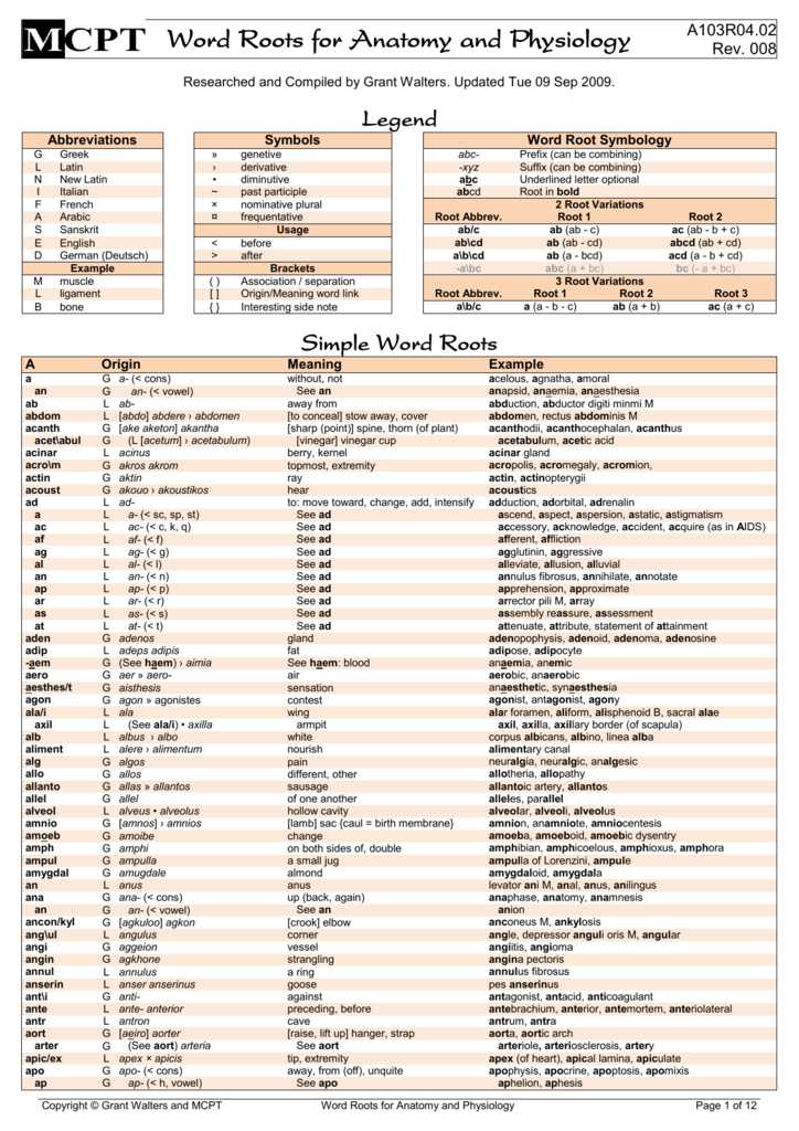 Greek and Latin Roots Worksheet Pdf Also Niedlich Anatomy and Physiology Suffixes and Prefixes Bilder