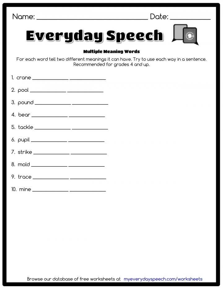 Greek and Latin Roots Worksheet Pdf with Multiple Meaning Words Worksheet 3rd Grade Worksheets Free All Greek