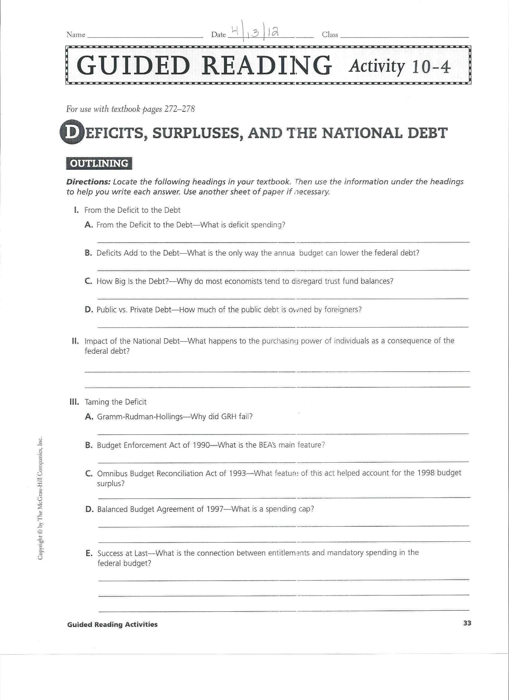 Guided Reading Activity 2 1 Economic Systems Worksheet Answers or Parative Economic Systems Worksheet Image Collections Worksheet