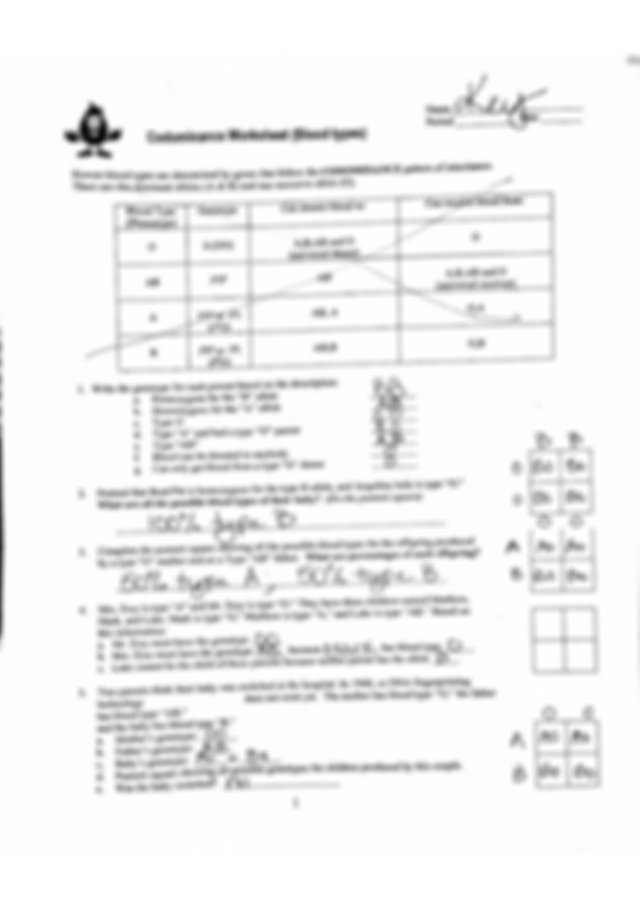 Human Blood Cell Typing Worksheet Answer Key as Well as Keys Name Period ate — Codominance Worksheet Blood Types Human