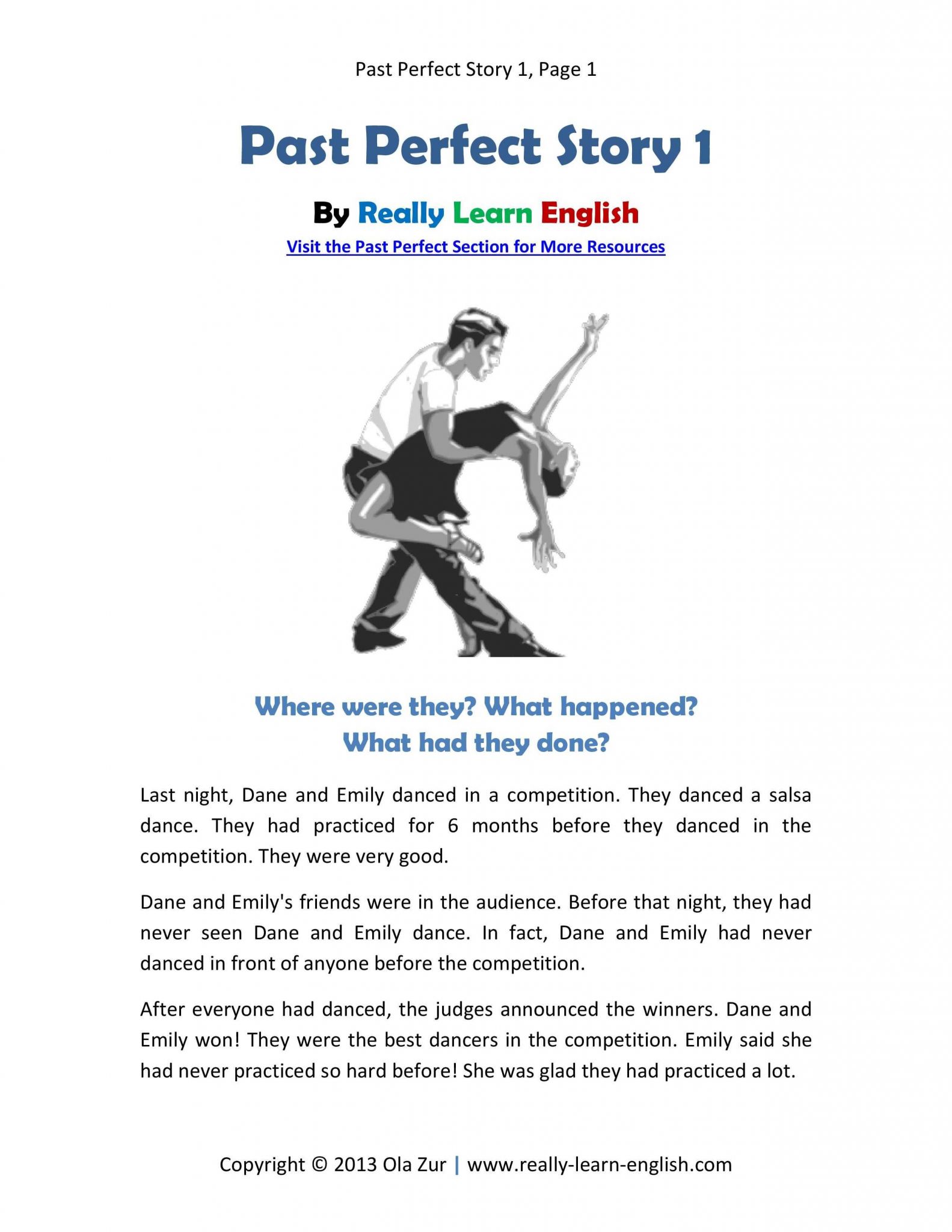 Idioms Worksheets Pdf Also Free Printable Story and Exercises for the English Past Perfect