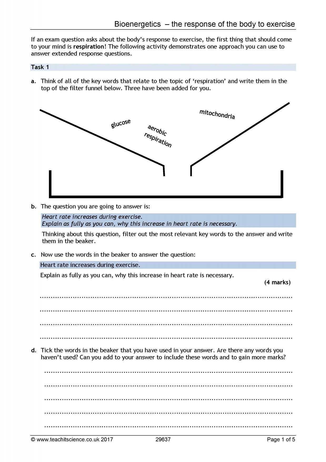 Inside the Living Body Worksheet Answers or Ks4 Cells organs and Systems Ks4