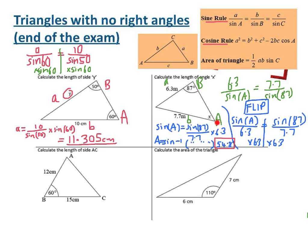 Interior Angles Of A Triangle Worksheet Pdf or Trigonometry Triangles Sides Angle area