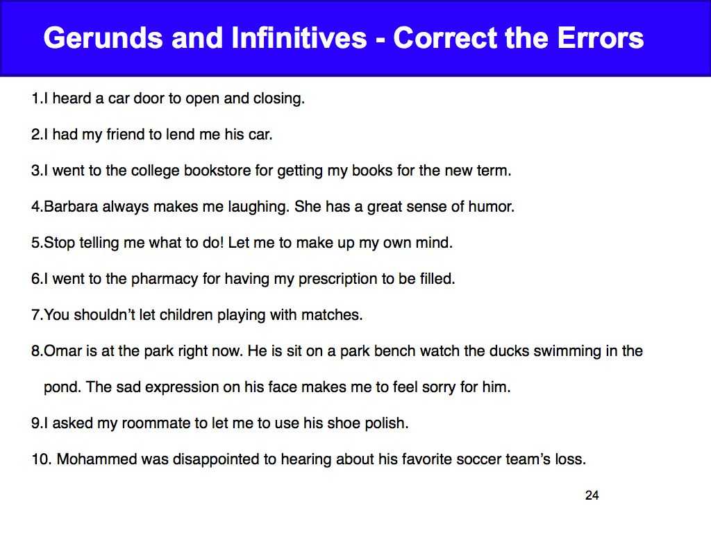Ir A Infinitive Worksheet Answers together with Week 3 Gerunds and Infinitives David Parkerampaposs English Cla