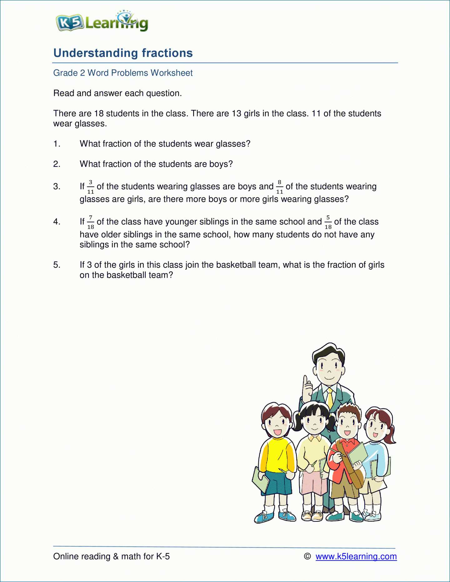 K5 Learning Worksheets Along with Fractions Grade Fraction Wordms Worksheet Fractionsm Worksheets for