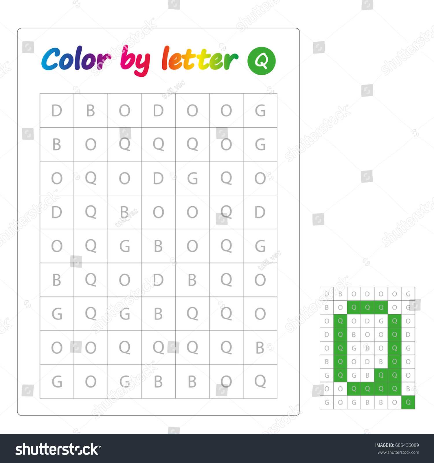 Kindergarten Letter Worksheets together with Worksheet Color by Letters Learning Alphabet Stock Vector