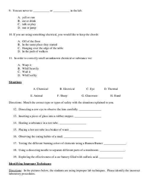 Lab Safety Worksheet Answers together with Science Lab Safety Worksheet Fresh Middle School Physical Science