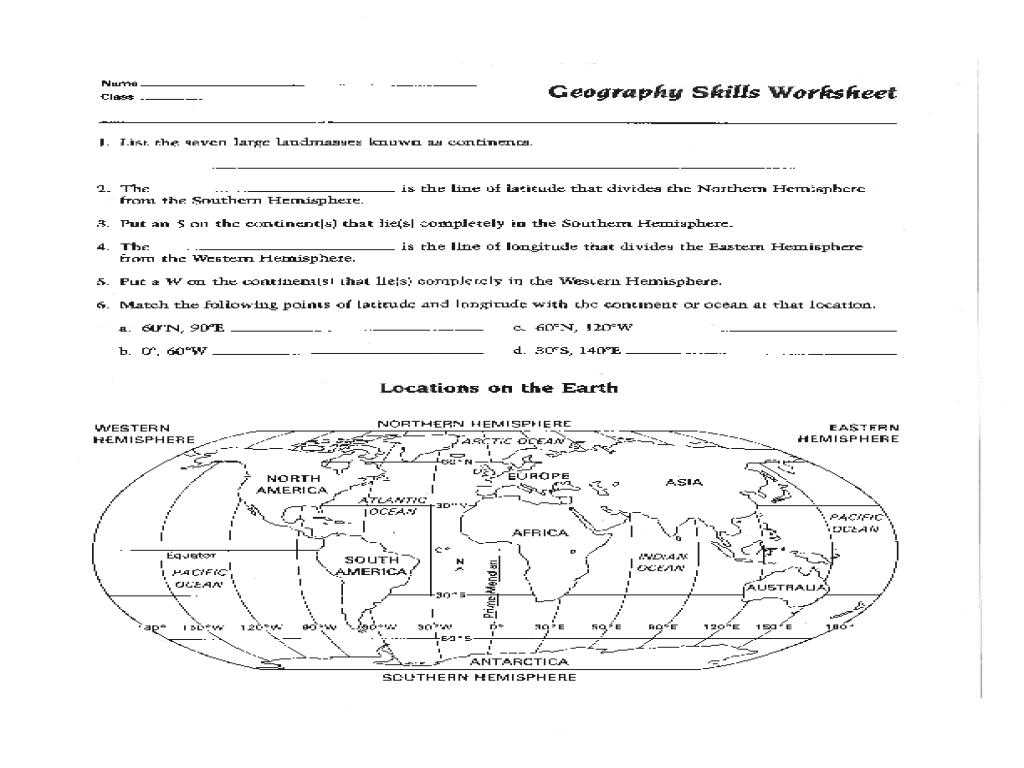 Latitude and Longitude Practice Worksheets Also Geography Worksheets for Year 1 Homeshealthinfo