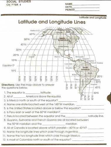 Latitude and Longitude Worksheets 7th Grade as Well as Latitude and Longitude Worksheets