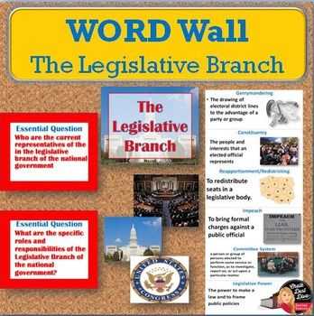 Legislative Branch Worksheet or 15 Best Tpt 3 the Legislative Branch Civics American Government
