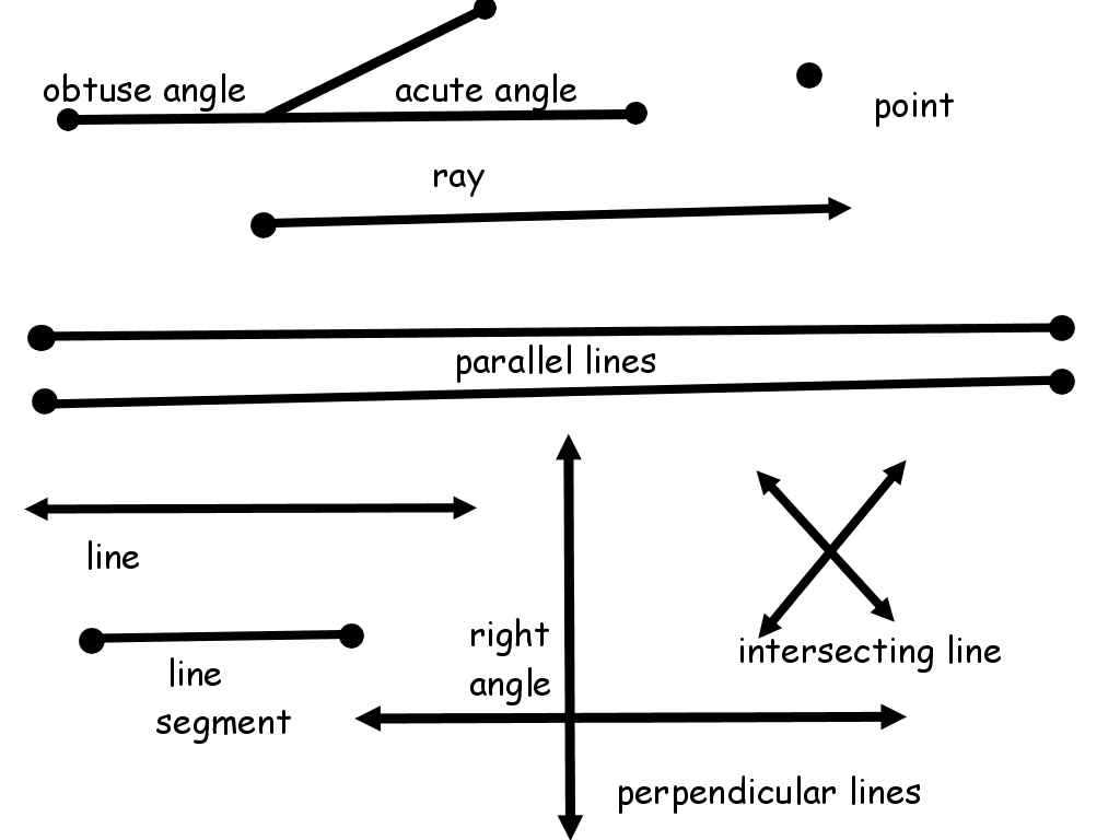 Lines Line Segments and Rays Worksheets Also Perpendicular Shapes Third Grade