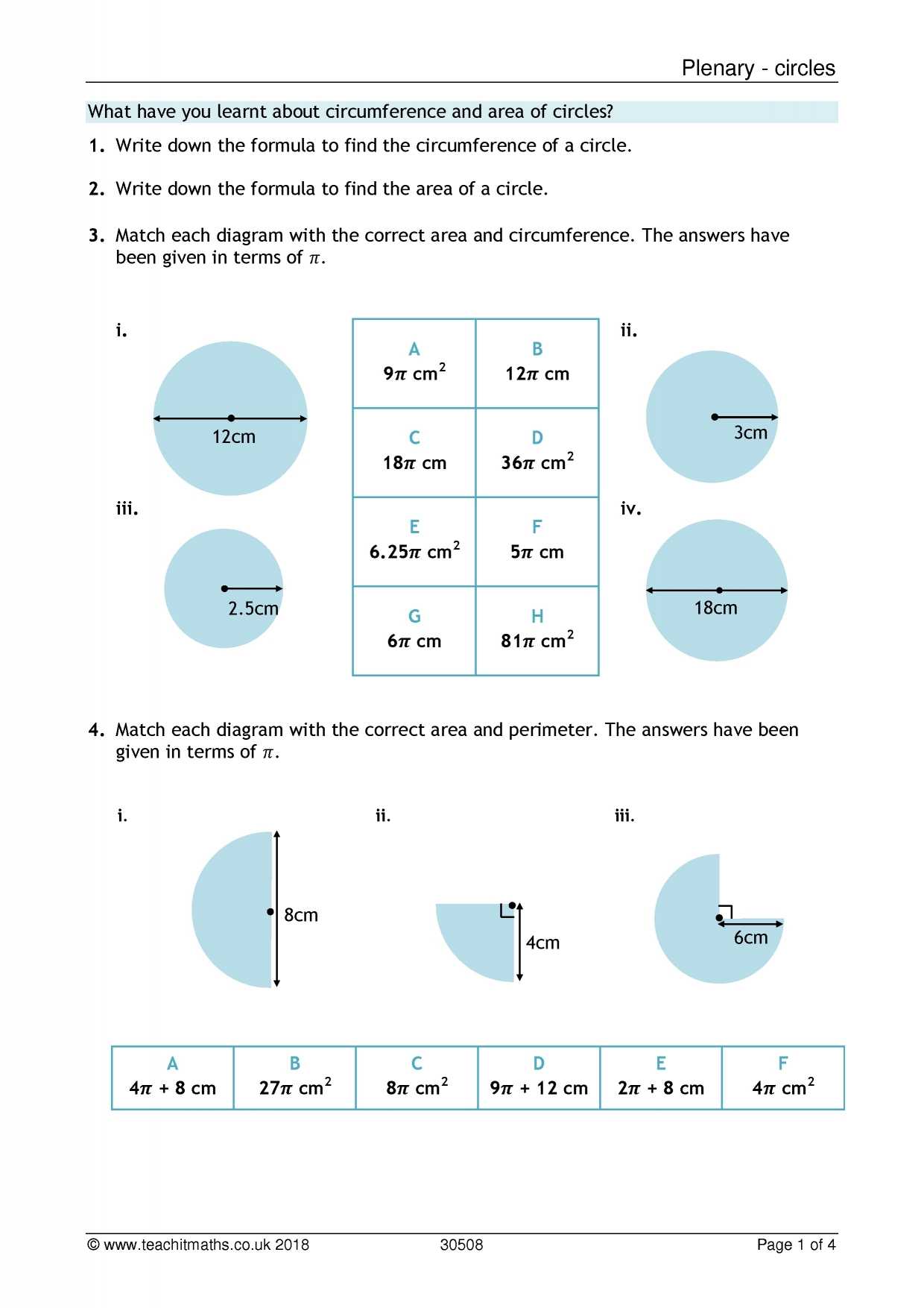 Matching Equations and Graphs Worksheet Answers with Search Results Teachit Maths