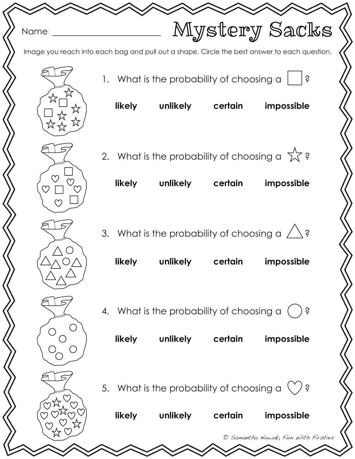 Math assessment Worksheets Also Our Probability Unit Worksheets Activities Lessons and