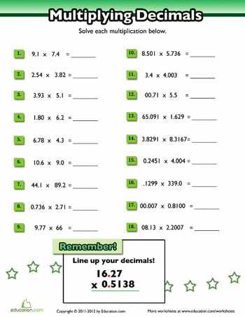 Math Decimal Worksheets and 15 Best Math Worksheets Images On Pinterest