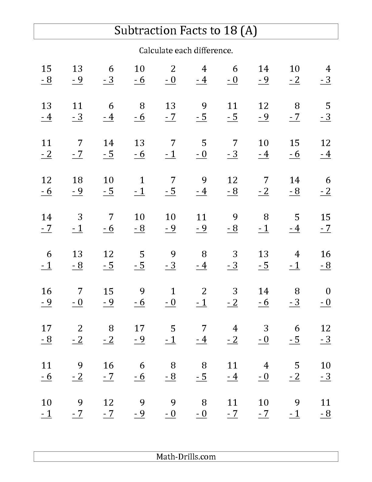 Math Facts Practice Worksheets Multiplication