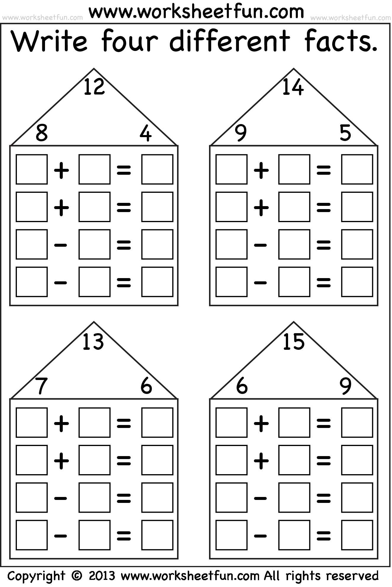 Math Facts Practice Worksheets Multiplication together with Fact Families Worksheets Multiplication and Division Addition Family