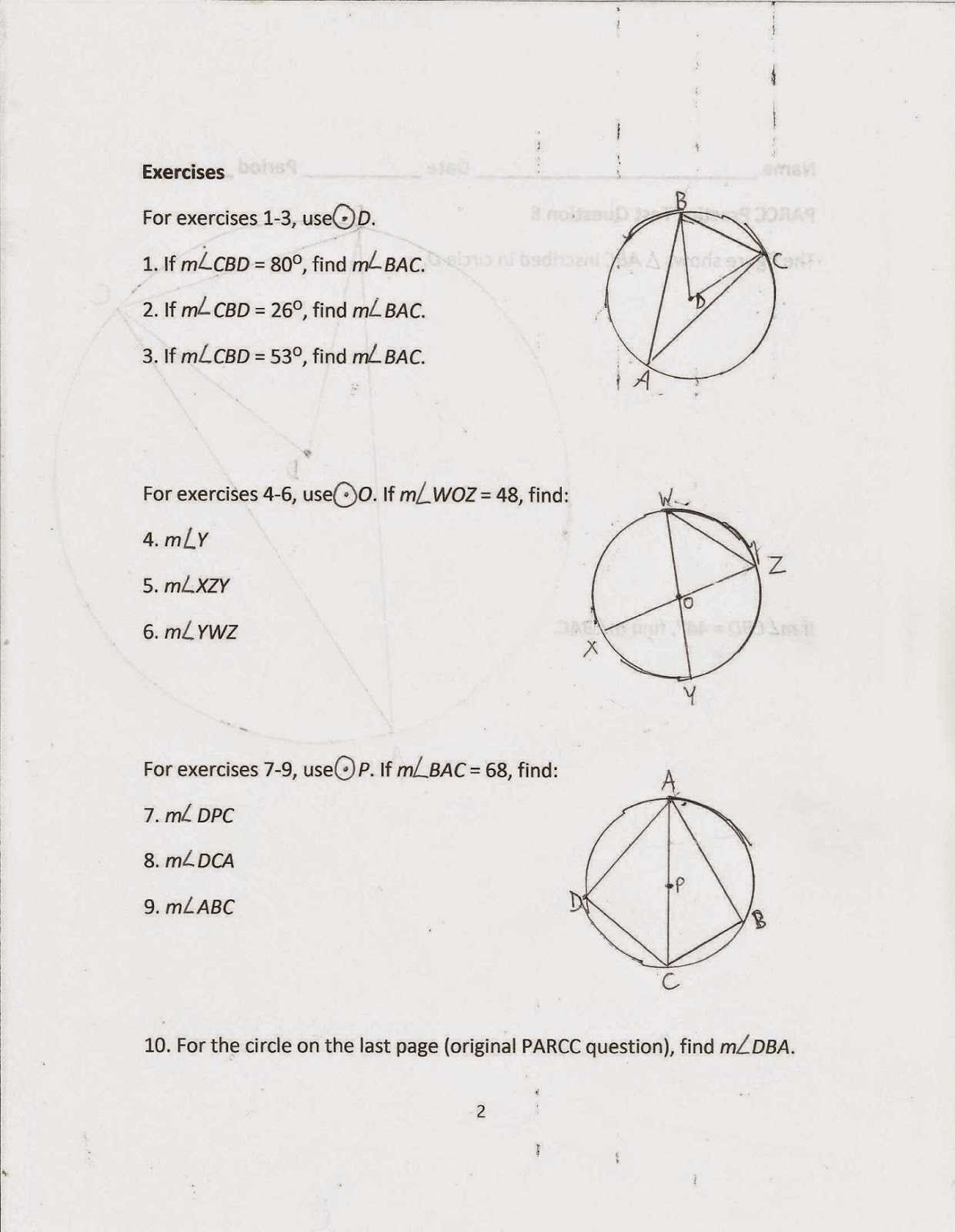 Milliken Publishing Company Worksheet Answers Mp4057 together with Inscribed Angles Worksheet & ""sc" 1"st" "geometry Mon Core