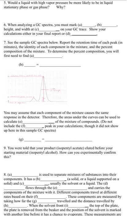 Mixture Problems Worksheet as Well as solved Gas Chromatography and Thin Layer Chromatography R