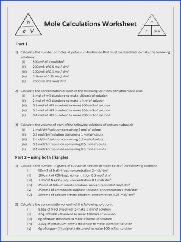 Mole Calculation Worksheet together with Mole Calculation Worksheet Answers
