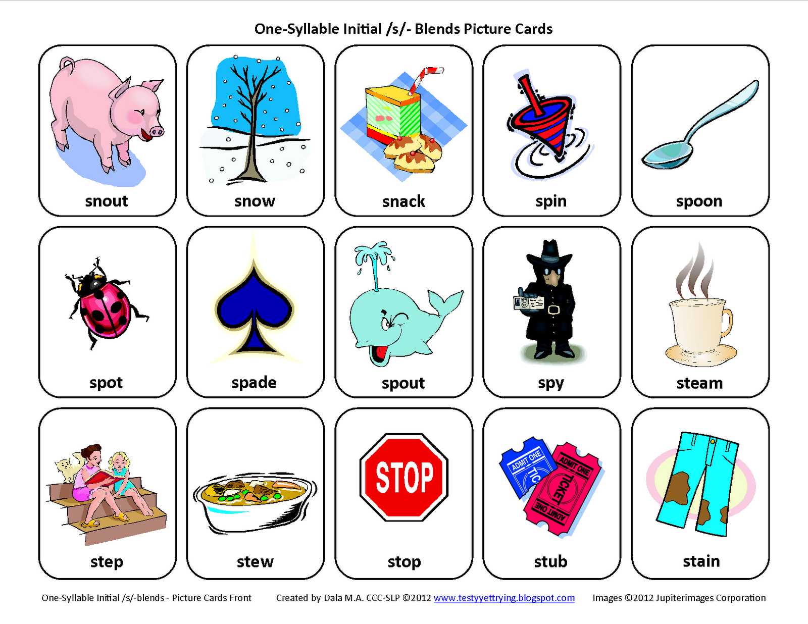 Mommy Speech therapy Worksheets Also S Blends Speech therapy Articulation Cards Page 2 Front 1 600