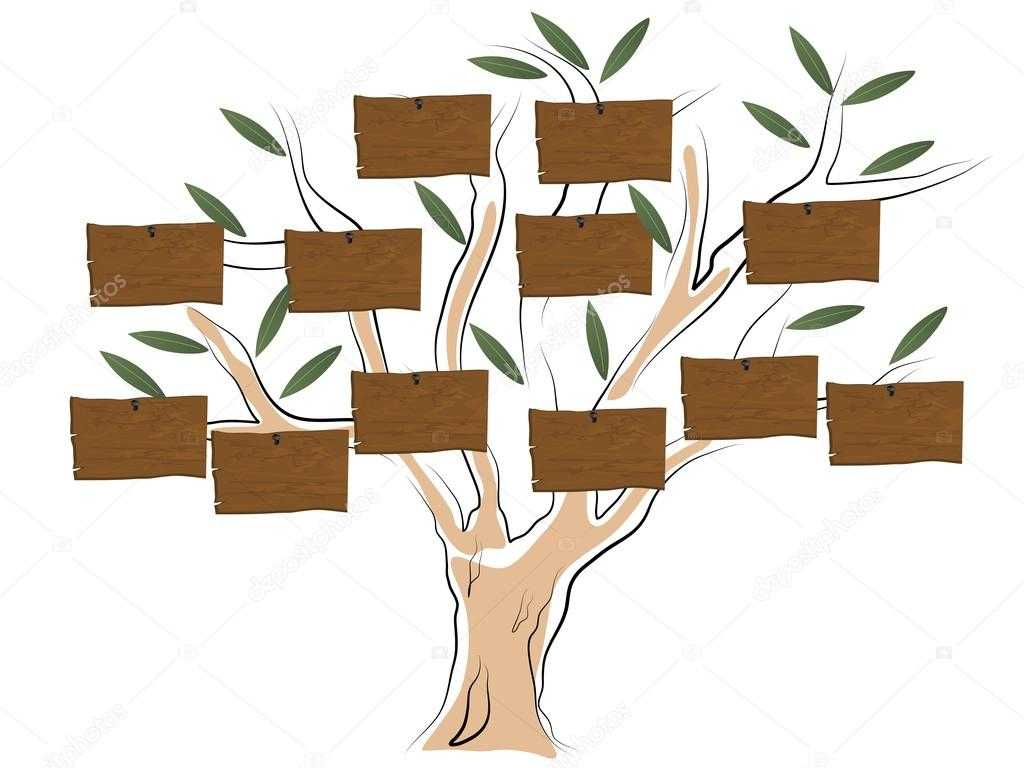My Family Tree Free Printable Worksheets and Genealogical Tree Stock Vector Sarininka