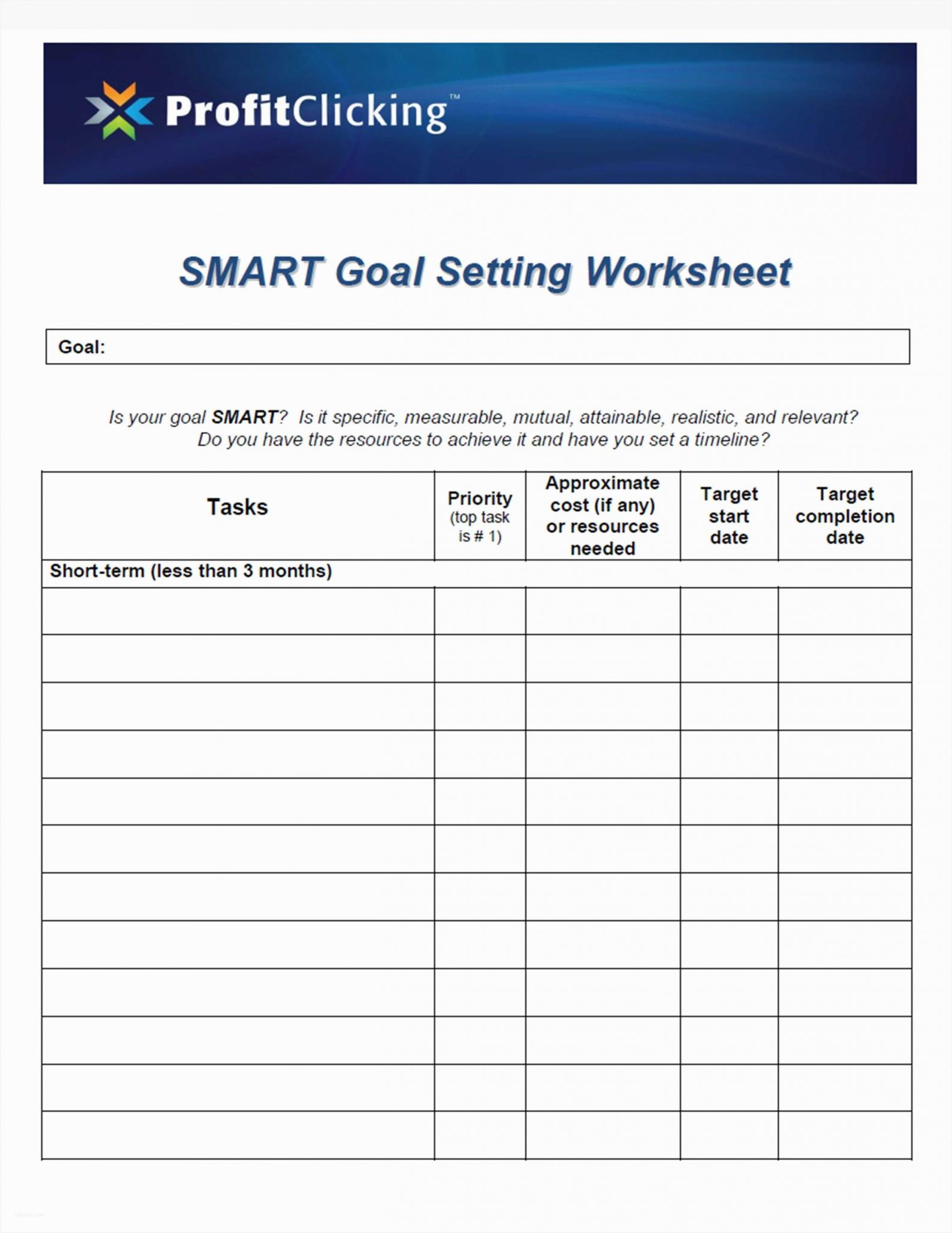 New Year Goal Setting Worksheet together with Awesome Promotion Point Worksheet – Sabaax