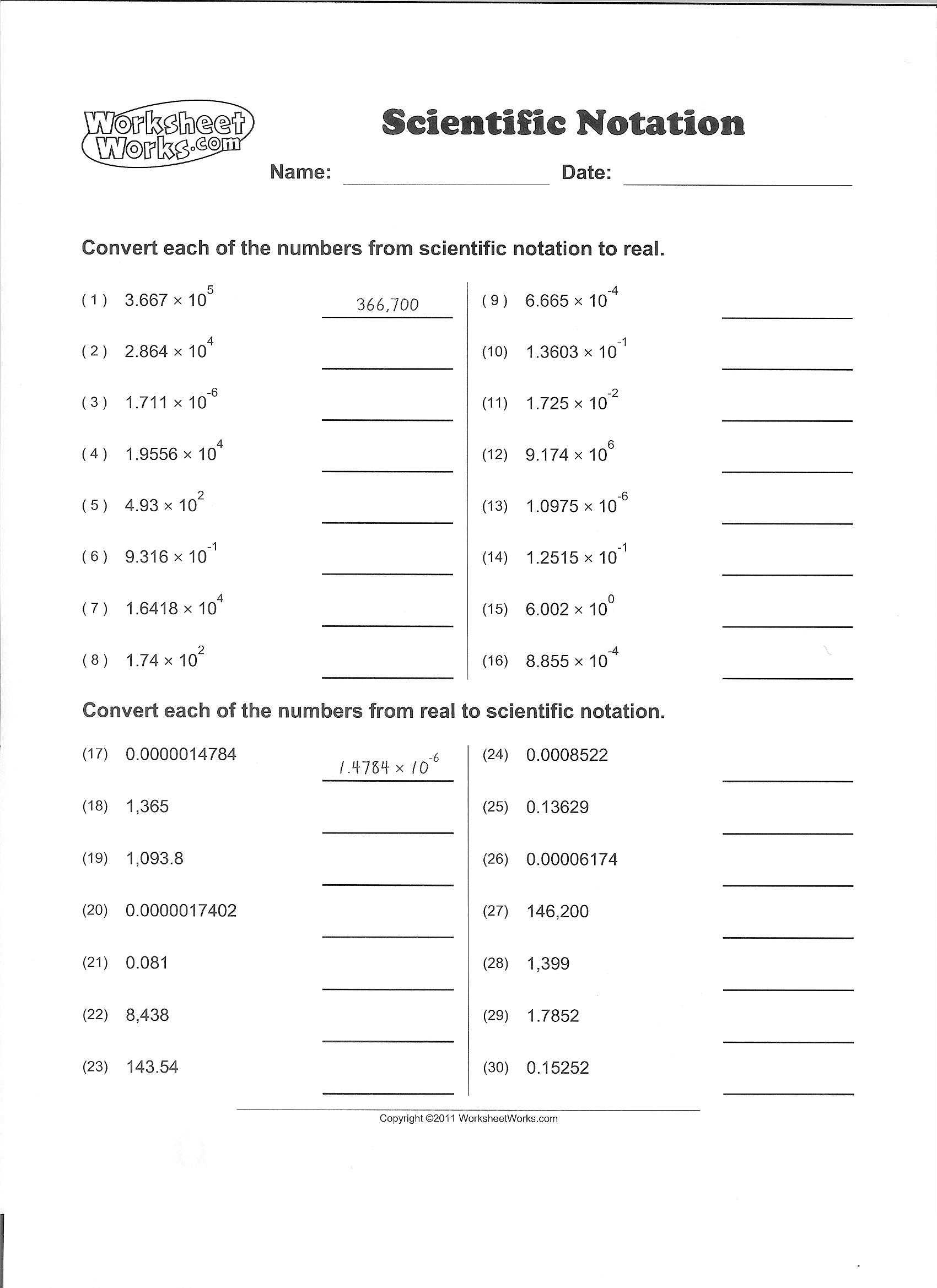 Operations with Decimals Review Worksheet Answer Key Along with Math Handbook Transparency Worksheet Scientific Notation