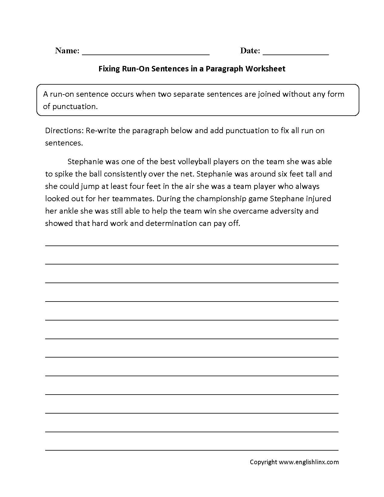 Paragraph Correction Worksheets Pdf and How to Write A Paragraph Worksheets Choice Image Worksheet for