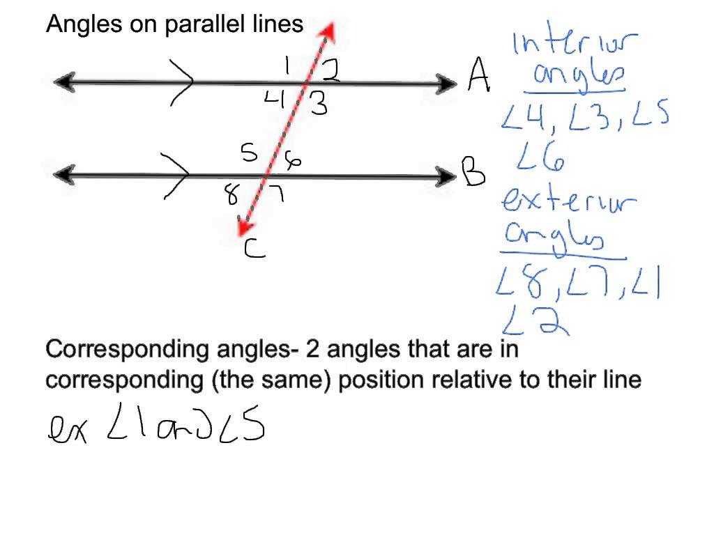 Parallel Lines and Transversals Worksheet Answers or Angles On Parallel Lines