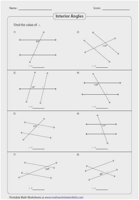 Parallel Lines Cut by A Transversal Worksheet Answer Key with Fresh Parallel Lines and Transversals Worksheet Best Worksheet 3