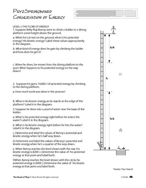 Physical Science Worksheet Conservation Of Energy 2 or Worksheets 44 New Kinetic and Potential Energy Worksheet Answers
