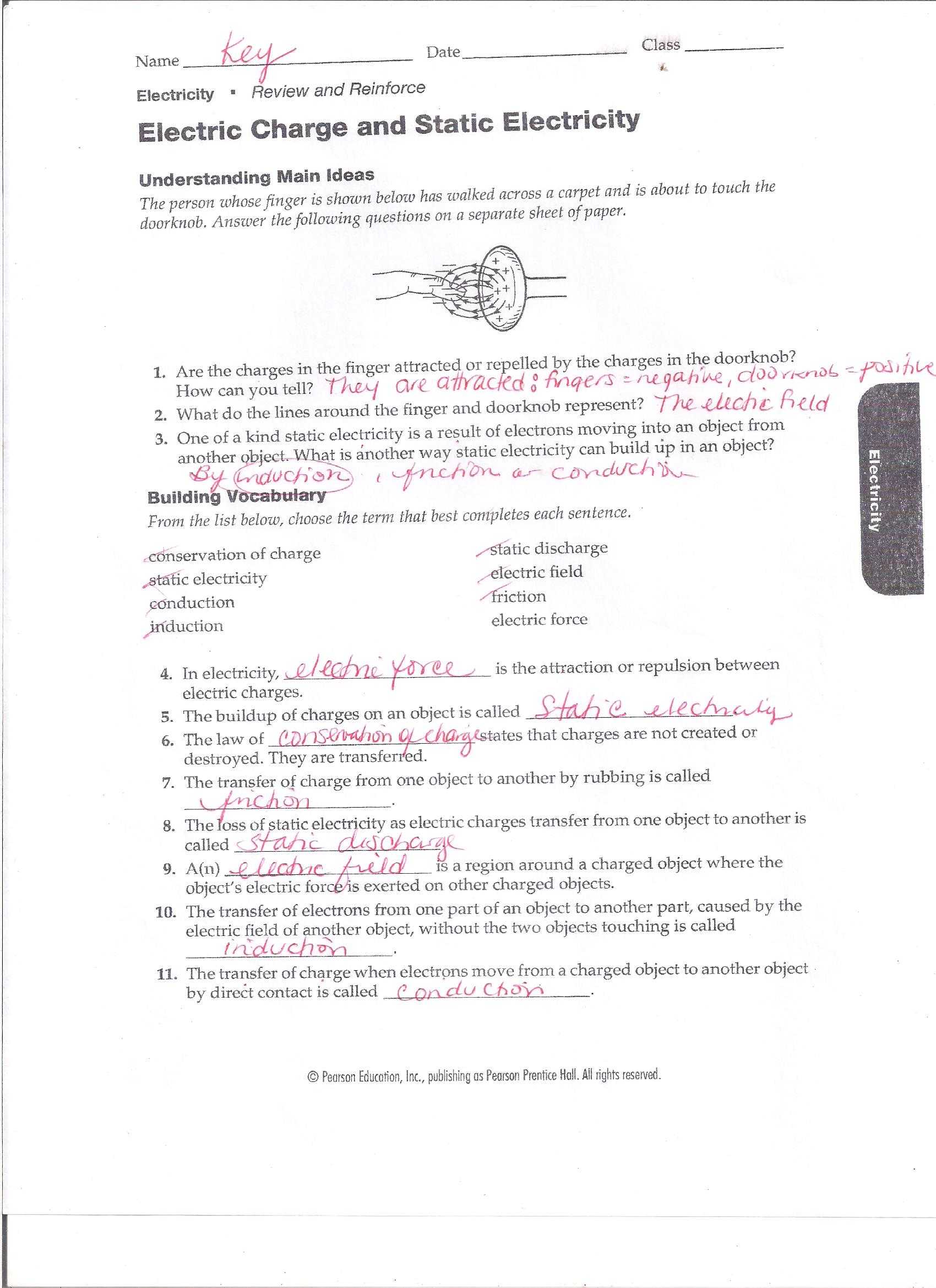 Physics Worksheets with Answers or Free Electricity Worksheets Image Collections Worksheet for Kids