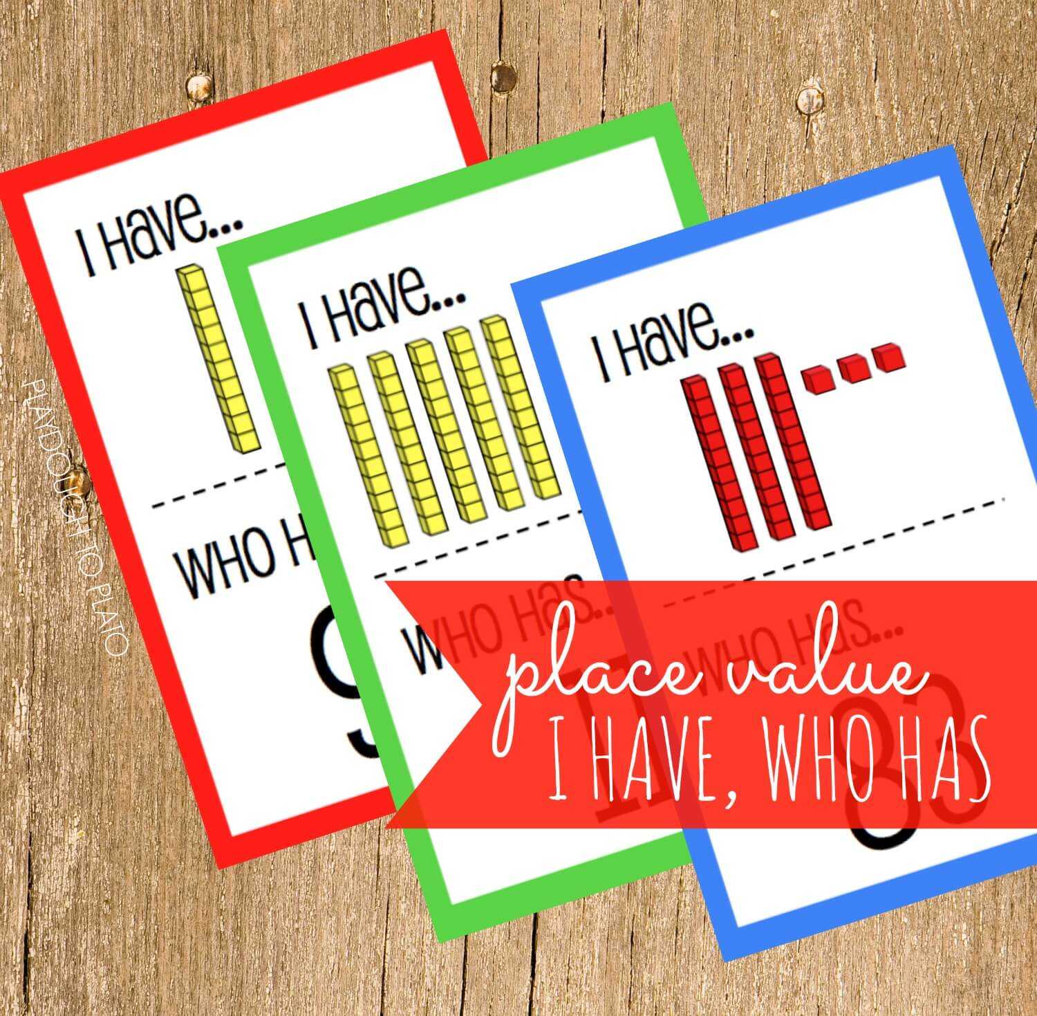 Place Value Worksheets for Kindergarten and Free Place Value I Have who Has Playdough to Plato