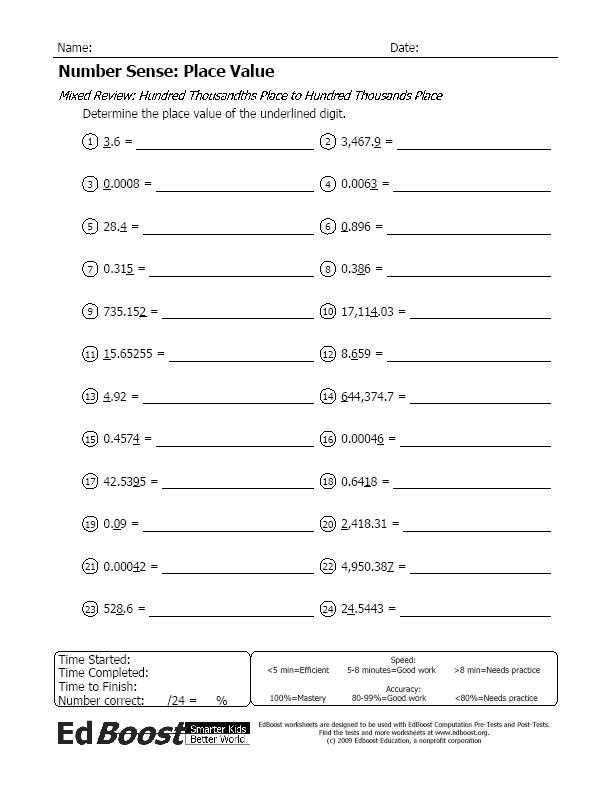 Place Value Worksheets Grade 5 Along with Place Value Worksheets 6th Grade Kidz Activities