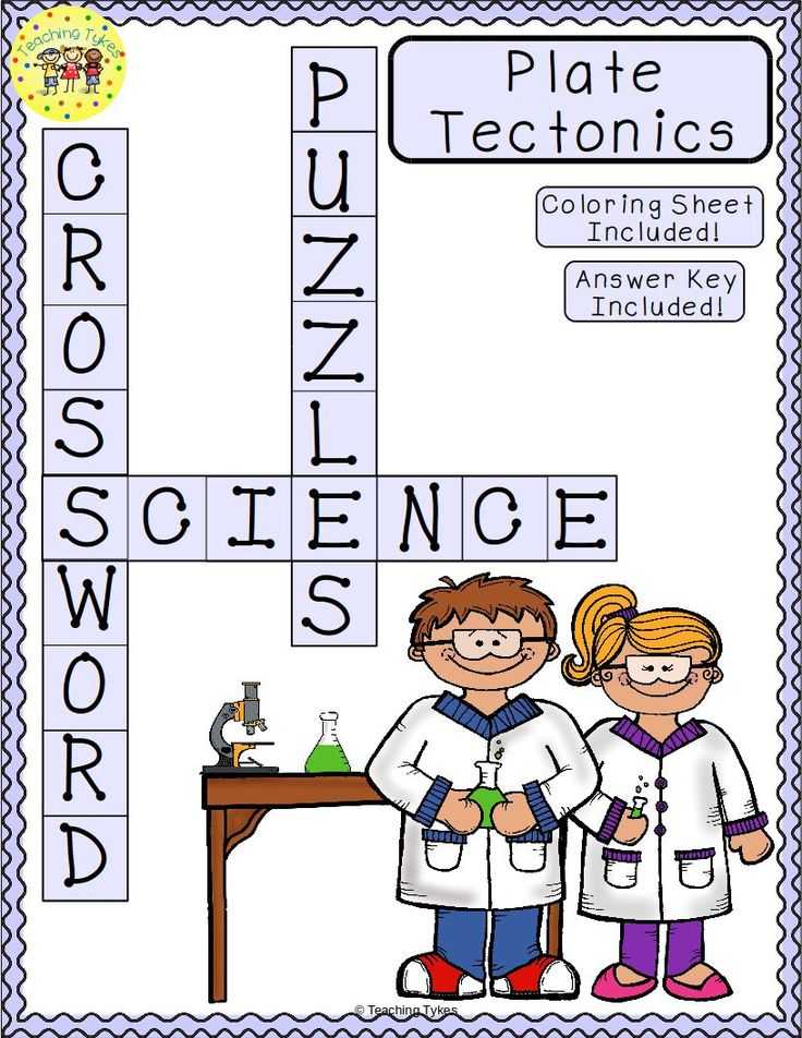 Plate Tectonics Crossword Puzzle Worksheet Answers Also 242 Best Middle School Science Images On Pinterest