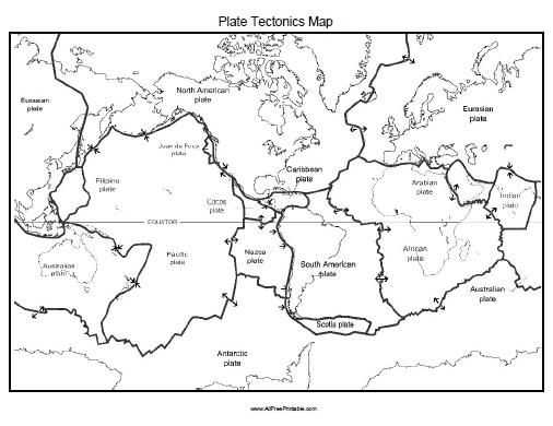 Plate Tectonics Crossword Puzzle Worksheet Answers and Free Printable Tectonic Plates Map …