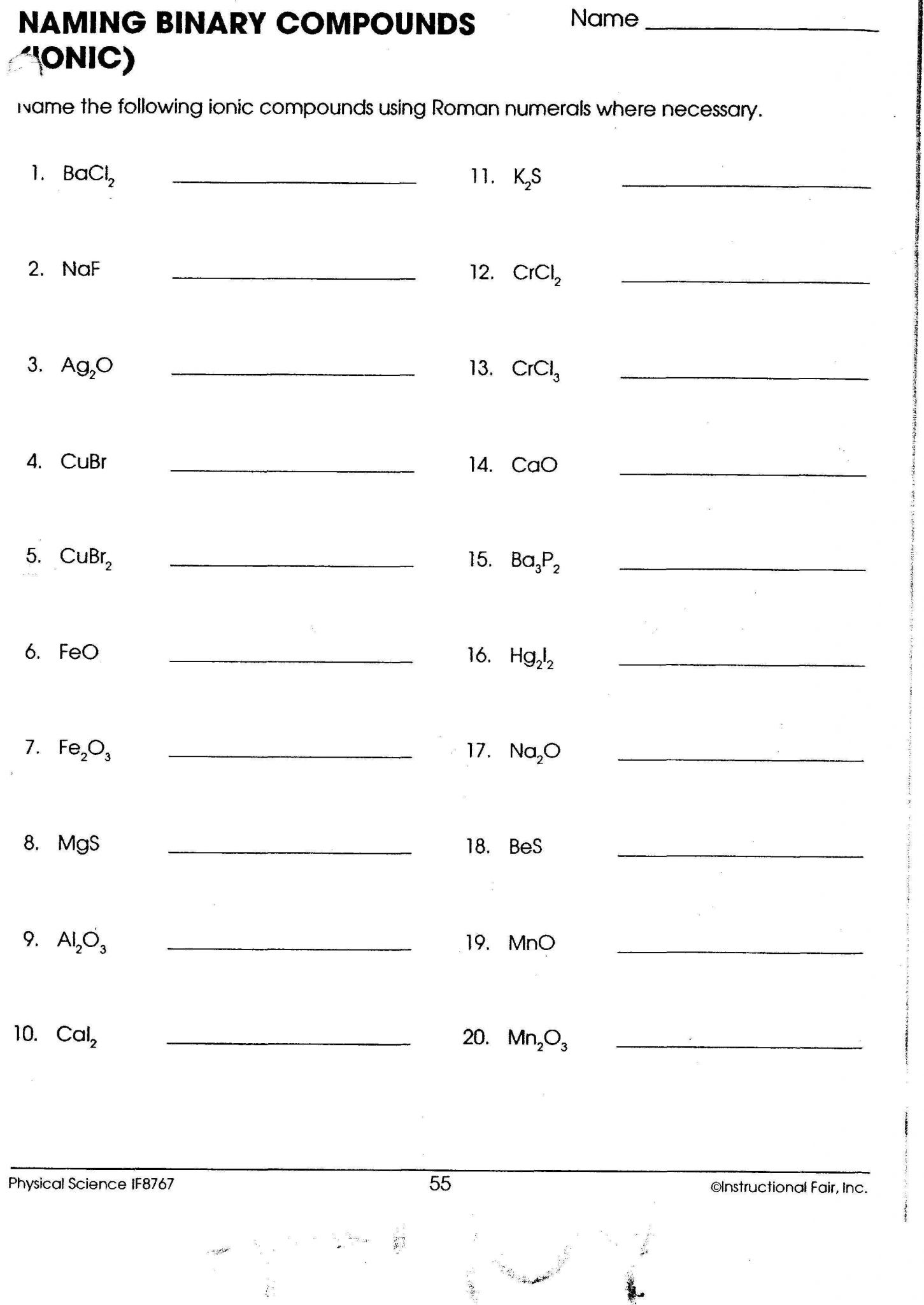 Polyatomic Ions Worksheet together with Simple Binary Ionic Pounds Worksheet Choice Image Worksheet
