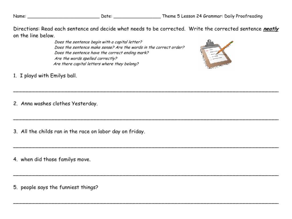 Positive Parenting Skills Worksheets and Math Editing Writing Worksheets Proofreading Sentences Wor