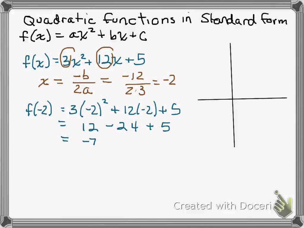 Practice Worksheet Graphing Quadratic Functions In Vertex form Answers Also Vertex form to Standard form Downloader